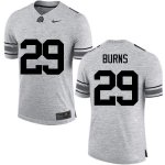 NCAA Ohio State Buckeyes Men's #29 Rodjay Burns Gray Nike Football College Jersey LIK6245NL